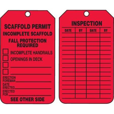 ACCUFORM TRS320CTP Permit Tag,5-3/4 x 3-1/4,PK25