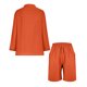 thumbnail image 5 of mfyjkho Pantalones Cortos De Entrenamiento, Conjunto De Top Y Pantalones Cortos De Lino Para Mujer, Holgado, Informal, De Color Liso Y Cuello Redondo, Manga 3/4 L, 5 of 9