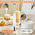 thumbnail image 5 of BUSATIA Milk Frother Handheld with 3 Heads, Coffee Whisk Foam Mixer with USB Rechargeable 3 Speeds, Electric Mini Hand Hand Frother for Latte, Cappuccino, Hot Chocolate, Egg, White, 5 of 7