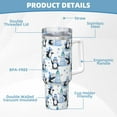 thumbnail image 5 of Rateoe Playful Penguins and Snowmen Printed 40OZ Ice Bully With Handle - Stainless Steel Travel Cup Portable for Hot & Cold Drinks, Travel, Gym, Home, and Outdoor Activities, 5 of 8