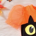 thumbnail image 4 of lnmuld Cat Bat Tutu Dress Puff Short Sleeve Solid Tulle Halloween Cosplay Party Outfit 3-4 Years, 4 of 5