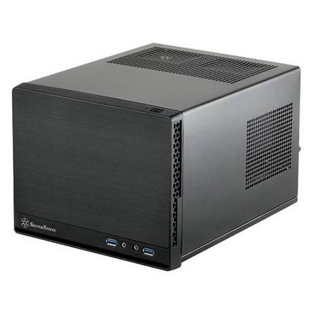 Silver Stone Technologies SG13B-Q Mini-DTX, Mini-ITX Small Form Factor Computer Case with Faux Aluminum Front Panel Cases -