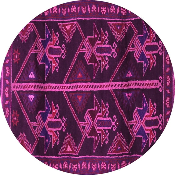 Ahgly Company Indoor Round Persian Pink Traditional Area Rugs, 5' Round