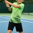 thumbnail image 4 of Xyant Boys' Football Uniform Set Training Short Sleeve Youth Team Uniform for Kids Teens Sport Quick Dry Clothes (Green,9-10 Years), 4 of 6