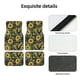 thumbnail image 4 of Fotbe Sunflowers Juego de 4 Tapetes para Auto con Estampado – Alfombrillas de Goma Reforzada, Diseño Antideslizante, Protección para Todo el Año – Vehículos, Autos, Camionetas y SUVs, 4 of 7