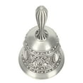 thumbnail image 2 of Hand Ring Bell, Floral Carving Loudly Sound Hand Bell Silver Vintage Style Rustproof  For Training Pets, 2 of 8