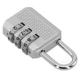 thumbnail image 2 of 4-Digit Password Combination Padlock Zinc Alloy Suitcase Smart Password Lock Silver M, 2 of 10
