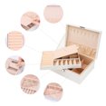 thumbnail image 5 of REGALWOVEN Accessory Box for Women, 2 Layer Large PU Accessory Storage, Accessory Holder for Earrings, Necklaces White, 5 of 6