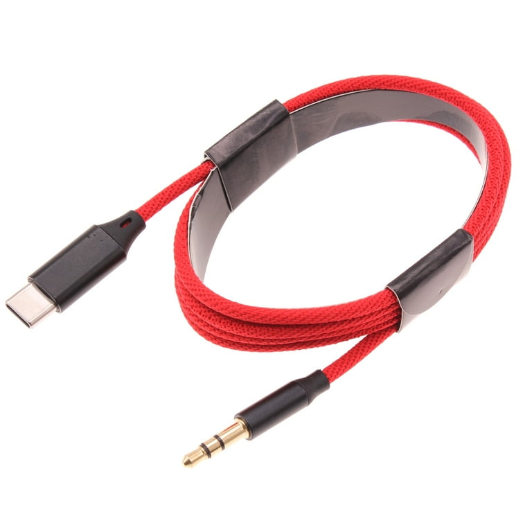 USB C to 3.5mm Aux Cord for Car with Charging 4FT, 2-in-1 USB