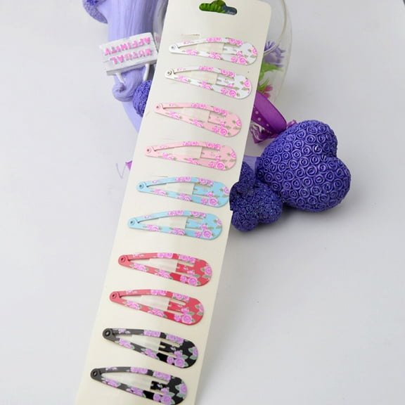 HONITANO 40Pcs Metal Drop Shape Snap Hair Clips for Little Girls Accessories