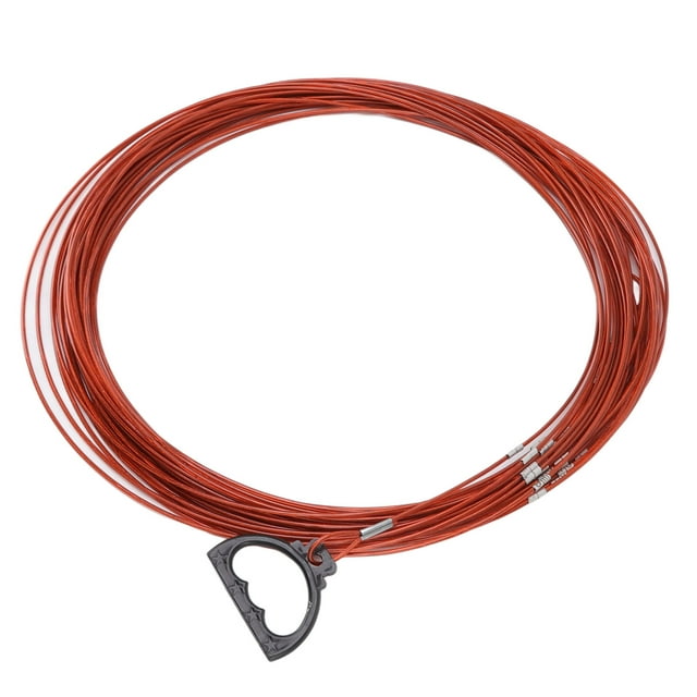 Cordon de Mesure de Chantier, Fil d'Acier Revêtu Plastique pour Chemin de Fer 30M/98,4ft