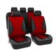 thumbnail image 1 of "Fundas De Asiento De Coche Cuero Respirable 9 Piezas Malubero,  Rojo Negro ", 1 of 5