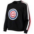 thumbnail image 2 of Women's The Wild Collective Black Chicago Cubs Perforated Logo Pullover Sweatshirt, 2 of 3