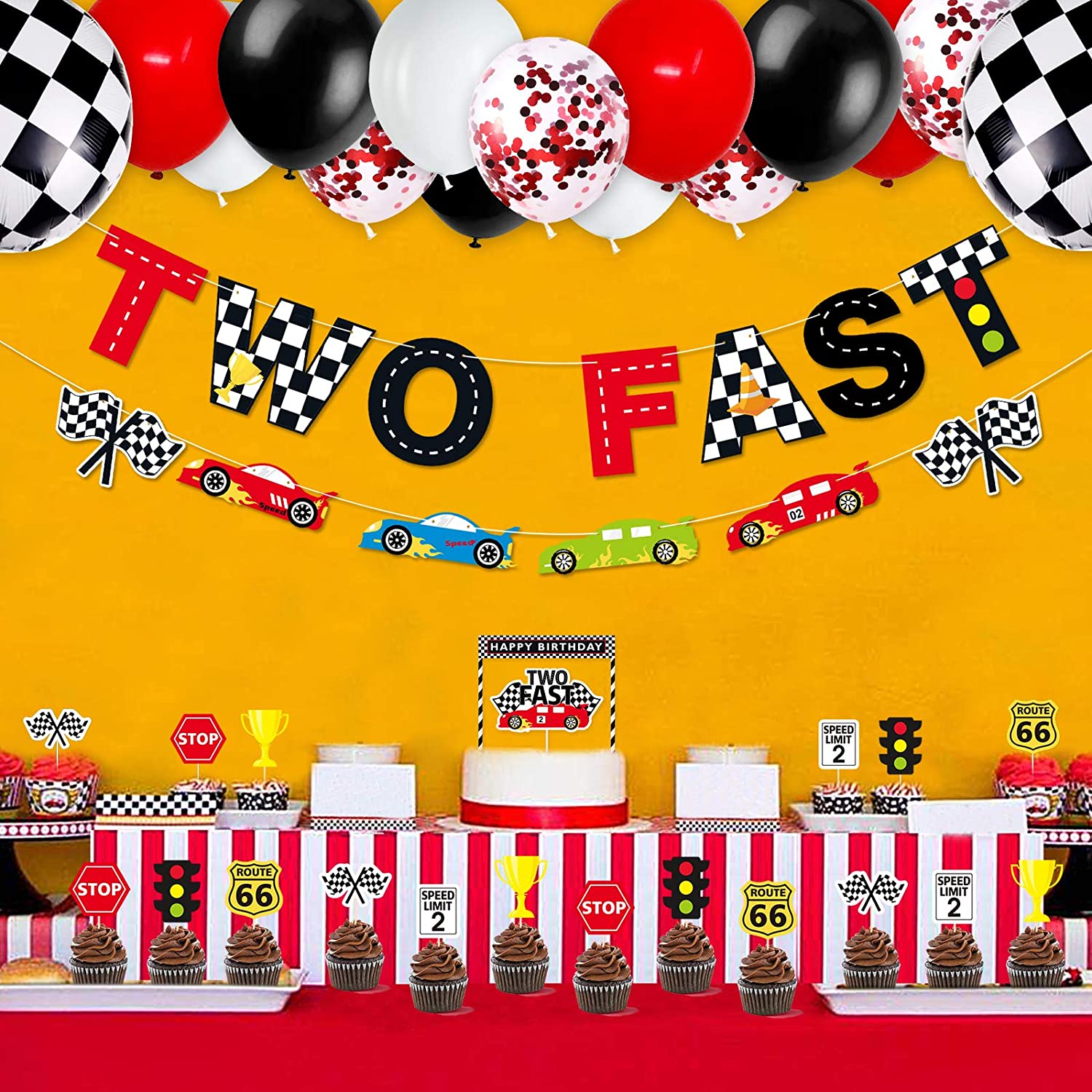Buy Race Car Two Fast Party Decorations Supplies Racing Theme 2nd