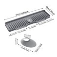 thumbnail image 3 of Leeye Silicone Faucet Mat for Kitchen Silicone Guard Cuttable Adjustable Silicon Faucet Guard Mat 8Â° Slope Thickened Auto Drain for Kitchen Bath Gray, 3 of 6
