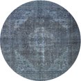 thumbnail image 1 of Ahgly Company Indoor Round Traditional Light Slate Gray Persian Area Rugs, 4' Round, 1 of 6