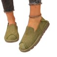thumbnail image 5 of Solid Round Toe -On Loafers for Women Casual Comfort Walking Shoes, 5 of 9
