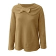 thumbnail image 5 of Women's Knit Bow Sweater Solid Color Pullover Top, 5 of 6