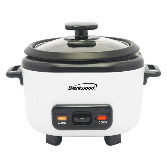 Brentwood 3-Cups Uncooked/6-Cups Cooked Electric Rice Cooker with Measuring Cup and Spatula, White, RC-5006W