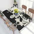 thumbnail image 2 of Table Cover Rectangular Fitted Scottish Highland Cow Cowhide Texture Table Cloth Oilproof Tablecloth, 2 of 5