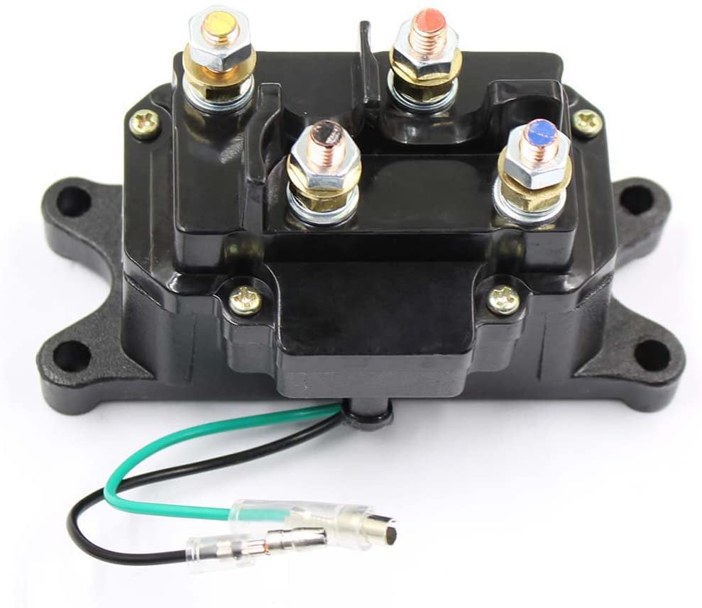 GooDeal 12V Solenoid Relay Contactor with Winch Rocker Thumb Switch for ATV UTV 