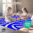 thumbnail image 4 of ODIKA 6'x6' Machine Washable Non-Slip Area Rug, Untamed Wilderness Stripe High Traffic Rug, Blue, 296537, 4 of 5