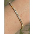 thumbnail image 4 of 4MM Round Cut Lab Created Diamond Women Gift Tennis Bracelet 14K Yellow Gold Plated 7" 925 Silver, 4 of 4