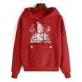 thumbnail image 5 of Enjoytime Oversized Hoodies for Women Cute Printed Long Sleeve Casual Sweatshirt Fall Winter Xmas Vacation Holiday Pullover Tops Red XXXL, 5 of 5