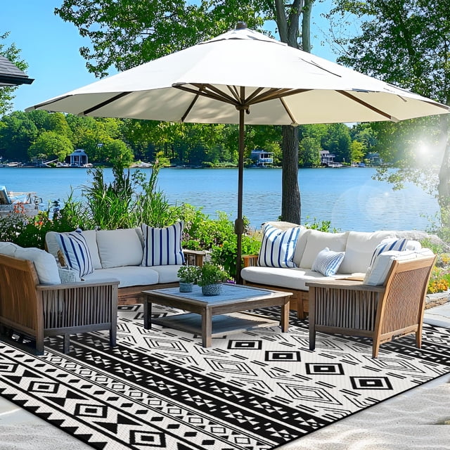 Alfombra impermeable reversible Wallona Outdoor 244 x 305 cm