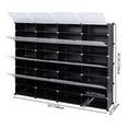 thumbnail image 2 of Zimtown 32-Cube Stackable Shoe Organizer, DIY Plastic Shoe Storage Rack 64 Pair Modular Shoe Cabinet, Black, 2 of 6