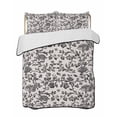 thumbnail image 2 of Farmhouse Black Full Size Down Alternative Comforter, Lightweight Comforter Quilt Bedding Set with Pillow Shams Vintage Flower Leaf Botanical Plant All Seasons Bed Comforter Duvet Insert 78"x90", 2 of 7
