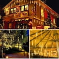 thumbnail image 5 of Solar Meteor Shower Rain Lights Outdoor, Waterproof Meteor Lights 8 Tubes 144 LED, Falling Raindrop Fairy String Lights for Tree Holiday Porch Yard Patio Roof Party Christmas Decoration ,Warm White, 5 of 14