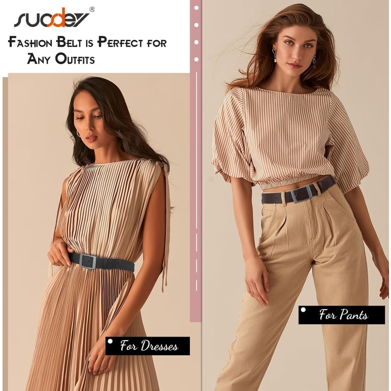 3784 Fashion Womens Faux Leather Belts Waist Belt With Pin Buckle Fashion Womens Faux Leather Belts Waist Belt with Pin Buckle  main image 4