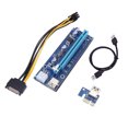 thumbnail image 4 of Cateissary 5/10 Uds. 2018 Golden VER009S PCI PCIE PCI-E Riser Card 009 s 6Pin naar 1X 16X USB3.0 adaptador LED Juegos de teclado y mouse para computadora, 4 of 6