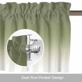 thumbnail image 6 of Sage Green Valance Curtain and Beige Ombre Color Gradient Window Valances Rod Pocket Short Curtains Window Treatments for Kitchen Bedroom Bathroom Laundry 42" x 18", 6 of 9