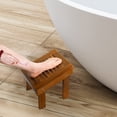 thumbnail image 2 of Taburete de ducha de madera de teca tipo Utoplike para afeitarse las piernas, 2 of 8