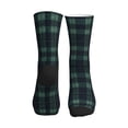 thumbnail image 2 of Women's Men's Scottish Tartan Plaid Colorful Novelty Pattern Crew Athletic Socks, 2 of 7
