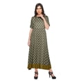 thumbnail image 4 of Moomaya Robe Plissée Imprimée Tunique à Manches au Coude Tenue d'Été Kurti pour Femmes, 4 of 5