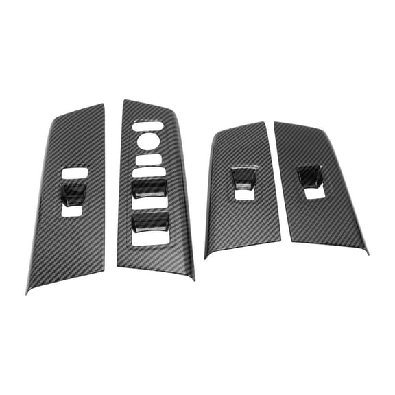 Unique Bargains Window Lift Switch Panel Trim Cover for Honda CRV 2023-2025 Front Rear Car Door Window Control Button Interior Accessories Carbon Fiber Black