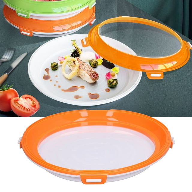 Plateau de Conservation des Aliments, Économie d'Espace Empilable Contenant de Stockage des Aliments Ronds Étanchéité avec Couvercle d'Étanchéité pour le Camping Extérieur pour la Cuisine