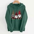 thumbnail image 3 of Christmas Hoodie for Women Long Sleeve Graphic Print Holiday Pullover Shirts with Pocket Green-2 XL, 3 of 6