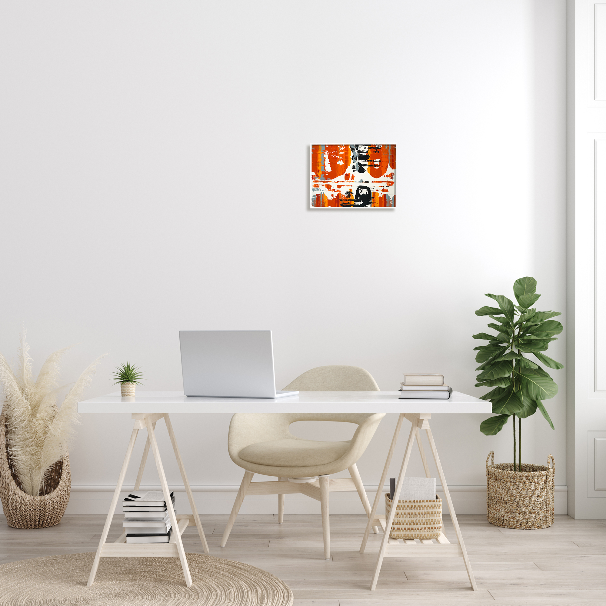 Stupell Industries Burnt Orange Momentum Graphic Art White Framed Art Print Wall Art, 11x14, by Third and Wall