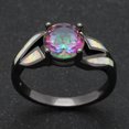 thumbnail image 5 of Dierdre Black Mystic Rainbow Cz Fire Opal Ring for Women Ginger Lyne Collection Size 10, 5 of 5