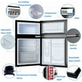 thumbnail image 6 of Costway Refrigerator Small Freezer Cooler Fridge Compact 3.2 cu ft. Unit,Grey, 6 of 7