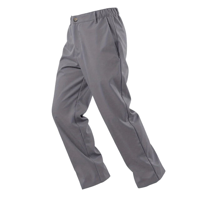 StSilkitty Men's Casual Pants Solid Color Elastic Waist Button Straight Leg Pants with Pockets Lightweight Comfy Trousers