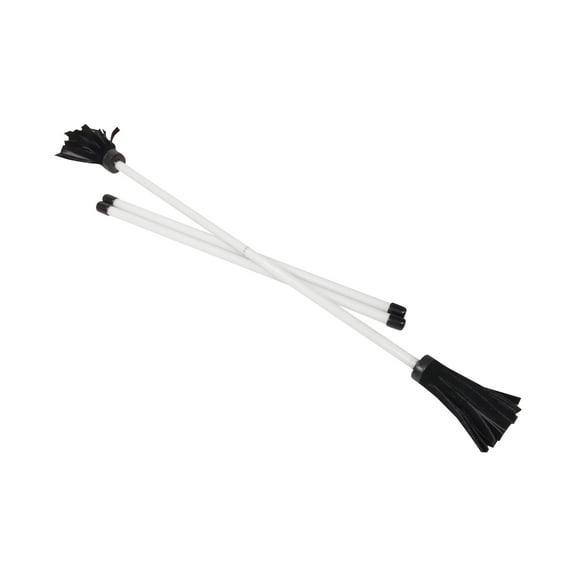 Z-Stix Professional Juggling Flower Sticks/Devil Sticks and 2 Hand Sticks, High Quality, Beginner Friendly - Solid Series (King, White)