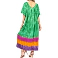 thumbnail image 2 of HAPPY BAY Women's Loose Fashion House Wear Swing Dresses 2X-3X Green, Tie Dye, 2 of 5