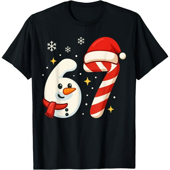 6 7 Meme Christmas Shirt 67 Six Seven Snowman T-Shirt Shirts