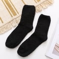 thumbnail image 2 of Resicozy Fluffy Socks for Men Soft Home Slipper Socks Winter Fashion Fluffy Sleeping Sock Black, 2 of 3