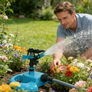 Automatic Rotating Nozzle Sprinkler for Lawn, Motion Activated Sprinkler System, Garden Irrigation Tool for Yard Watering Pet Deterrent, Irrigation and Sprinklers